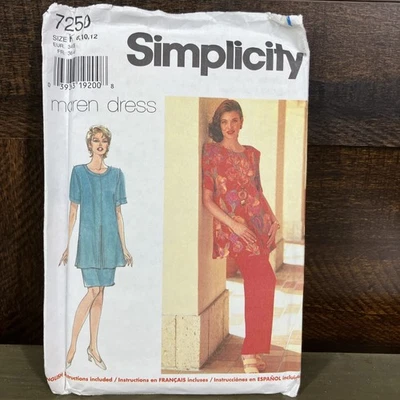 Simplicity Sewing Pattern 7250 Maren Dress Tunic Skirt Pants Size 8-10 FS FF - Image 1 of 4