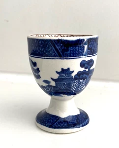 Vintage 1939-1944 BOOTHS OLD WILLOW EGG CUP No gold Blue & White - Picture 1 of 8