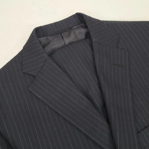 Tom James Executive Collection 42L Blue Pinstripe Two Piece Suit Set Men's - Picture 1 of 11