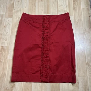 Talbots Damen rot Rüschen Bleistift Arbeit Business Rock Größe 6P - Bild 1 von 5