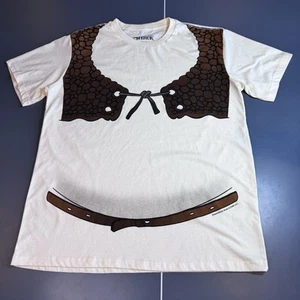 Shrek T-Shirt Herren Large Cosplay Kostüm DreamWorks Film Weste Look beige - Bild 1 von 8