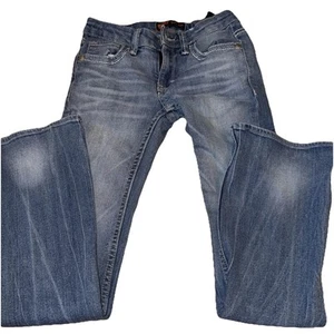 PREOWNED Levi’s Girls Embellished Pocket Bootcut Jeans Size 7 Reg - Picture 1 of 5
