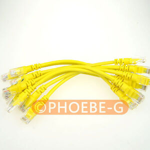 Lot 10 cables/ 4inch 11cm 568B CAT5E UTP Ethernet RJ45 Patch Cable Network Cable