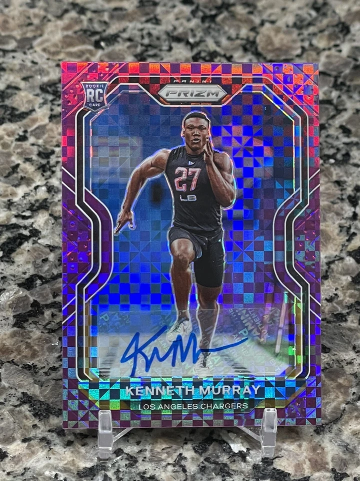 Kenneth Murray RC Auto 2020 Prizm PURPLE POWER Prizm  LRookie Autograph 49/49 - Image 1 of 2