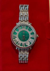 JUDITH RIPKA GRÜN & SILBER LONDON CZ Herz UHR wunderschön Edelstahl - Bild 1 von 12