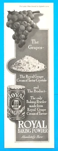 1909 ROYAL BAKING POWDER cooking antique PRINT AD grapes dessert pie cake - Picture 1 of 3