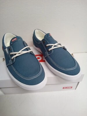 Globe Shoes Mens 7 Attic Skateboarding Blue Leather Low Top Lace Up Comfort #3c2 - Image 1 of 4