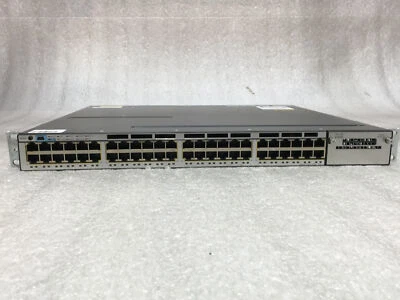 Cisco Catalyst WS-C3750X-48PF-S V07 48-Port PoE Ethernet Switch w/ 2x 1100W PSU - Image 1 of 4