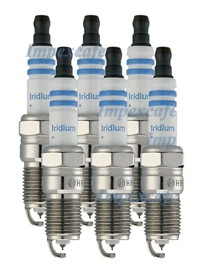 6 Bosch Double Iridium Spark Plug For 2000-2008 JAGUAR S-TYPE V6-3.0L - Image 1 of 2