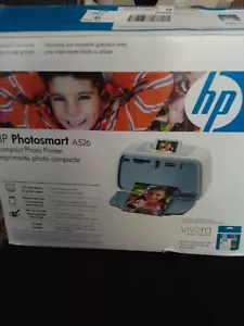 HP Photosmart A526 Compact Portable Digital Color Photo Inkjet Printer W/Paper - Picture 1 of 11
