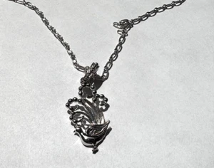 Sterling Silber Pfau Anhänger mit Kette - Bild 1 von 4