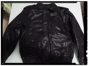 Giubbotto aviator Top Gun in pelle uomo Tg. L - Foto 1 di 5