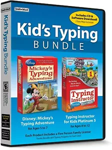 Kid's Typing Bundle: Mickeys Typing Adventure with Typing Instructor PC NEW! - Picture 1 of 10