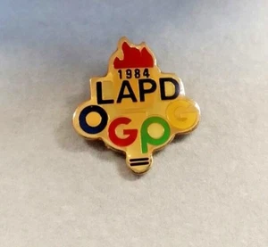1984 LAPD TORCH OGPG OLYMPISCHE SPIELE POLIZEI PIN - Bild 1 von 1