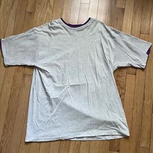 VINTAGE Fruit of the Loom Shirt Mens XL Gray Single Stitch Blank 90s Made USA - Picture 1 of 7