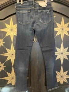 NEW Rag & Bone Jeans Women's Size 27 Capri Distressed Dark Blue Denim Stretch - Picture 1 of 2