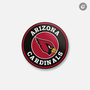 Arizona Cardinals NFL | 4'' X 4'' Round Decorative Magnet - Picture 1 of 2