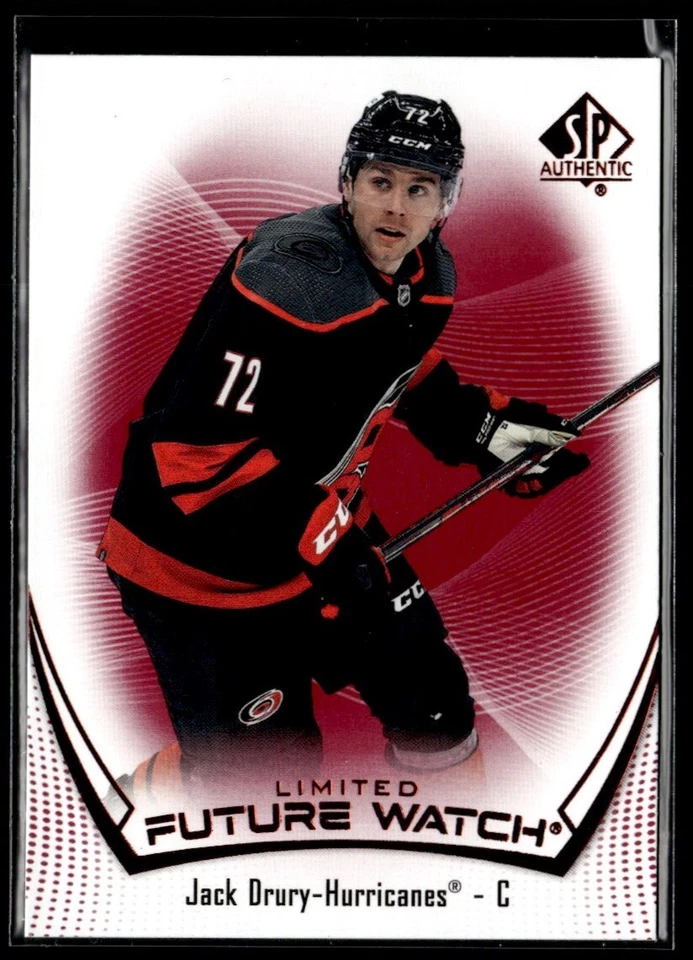 2021-22 Sp Authentic limited red Future watch Jack Drury Rookie #194 H4R2I - Image 1 of 2