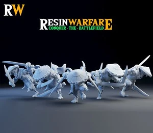 RAT IMMORTALS x5, Ratmen Army, Tabletop DnD Wargames Fantasy Rat Miniature, 32mm - Picture 1 of 2