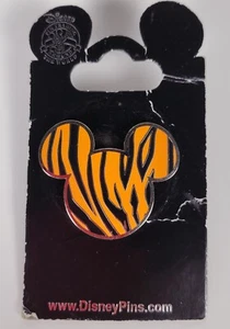 2009 Disney Mickey Mouse ~ Tiger Stripes Icon Head Orange/Black Trading Pin NEW - Picture 1 of 4