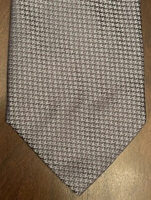 Corbata de cuello para hombre Calvin Klein gris 100 % seda hecha en China Foto 1 de 4