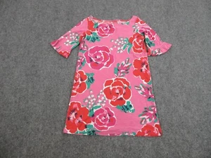 Lilly Pulitzer Dress Womens Adult Small Pink Floral Casual Preppy 3/4 Sleeve - Picture 1 of 11