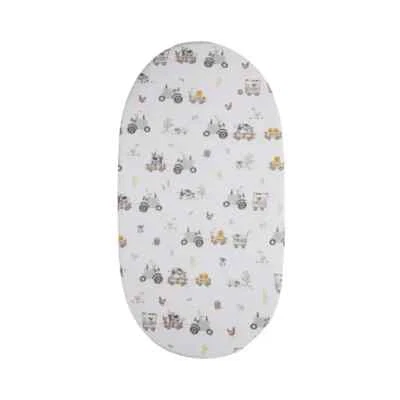 Living Textiles Bedside Bassinet/Cradle/Co-Sleeper Fitted Sheet - Tractor Ride 9 - image 1 of 4