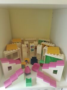 (A1) Lego Duplo Domek dla lalek Zbiór Ściany Dachy Meble lata 80. Retro 2794
