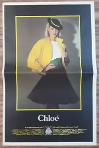 1981 Chloe Print Ad Poster Size 21"x14" Woolmark 3 Rue de Gribeauval Paris - Picture 1 of 4