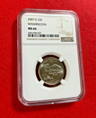 2007-D WASHINGTON QUARTER NGC MS66 - Image 1 of 2