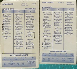 2012 WASHINGTON NATIONALS, STRAT-O-MATIC Baseball, ORIGINAL, EX TO NM, 31 cards - Picture 1 of 1