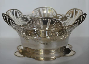 1927 WALKER&HALL SHEFFIELD STERLING SILVER COMPORT PLATE GREAT GIFT - Picture 1 of 9