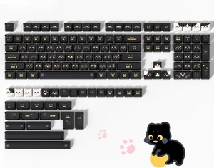 Womier 140-Key Cute Kitty Keycaps Set PBT Mao Profile for Mechanical KB - Picture 1 of 4