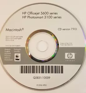 HP Officejet 5600 Series / HP photosmart 3100 Series- MACINSTOSH- DISC ONLY - Picture 1 of 2