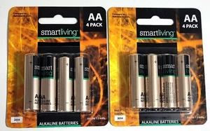 8 Smart Living Alkaline Batteries AA (Two - 4 Packs) - Picture 1 of 3