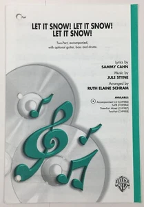 Let It Snow 2 Part Voices Piano Guitar Bass Drum Sheet Music Holiday Warner Bros - Picture 1 of 4