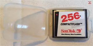 SanDisk Compact Flash CF-Card 256MB SDCFA mit Schutzbox - Bild 1 von 2
