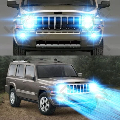 For Jeep Commander 2006-2010 - 6X 8000K LED Projector Headlight + Fog Light Bulb - Image 1 of 4