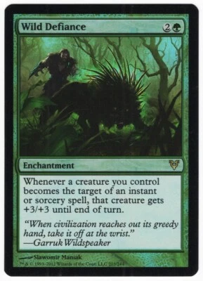 Wild Defiance 2012 Avacyn Restored FOIL Green Rare Enchantment MTG NM AZ1 - Image 1 of 2