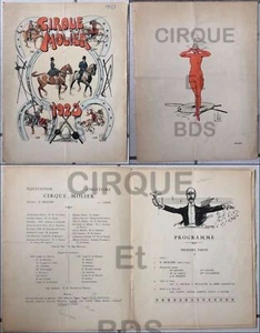 ANCIEN PROGRAMME CIRQUE/OLD CIRCUS PROGRAM : CIRQUE MOLIER 1923 - 24x31cm - Imagen 1 de 1