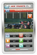 2010 Ace Trumps F1 Formula 1 Playing cards Finnish #E2 Sebastien Buemi