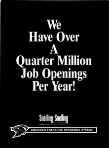 SNELLING SNELLING Job Openings Ad Employment Recruiting Agency Vintage Print - Picture 1 of 1