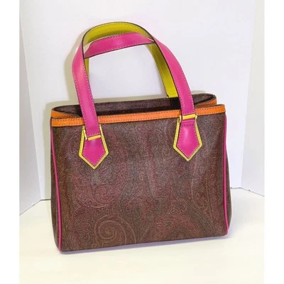 ETRO tote with multi colored handles EUC - Image 1 of 4