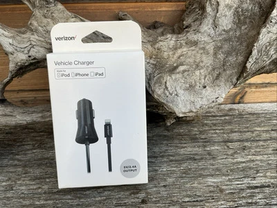 OEM Verizon MFI Certified 2.4A Car Vehicle Auto Charger for iPhone iPod iPad - Image 1 of 4