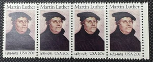 US Stamp Scott #2065, 20c, Martin Luther, Line of 4, MNH - Picture 1 of 2