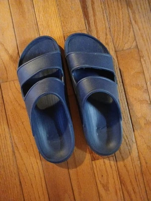 Sandalias Billabong Plataforma Suave Cojín Slide Talla 9 Azul Marino Usadas en Excelente Condición  Foto 1 de 2