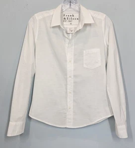 Camicia Barry Frank & Eileen bianca cotone con bottoni taglia XXS classica tranquilla lusso - Foto 1 di 7