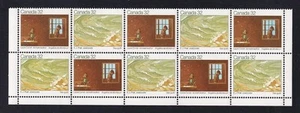Canada 1983 Writers Conan and Pratt, MNH field stock pane of 10, sc#979a - Picture 1 of 1
