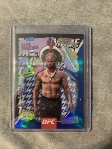 2025 Topps Chrome UFC Alex Pereira Tailormade Blue Retractor /150 - Bild 1 von 2