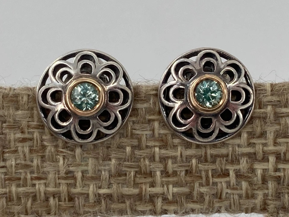 Pandora Oro 14K Esterlina Vintage Allure Pendientes Plata Esterlina 290542SSG Foto 1 de 4